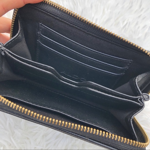 Aldo Black Zip Up Wallet - Picture 8 of 12